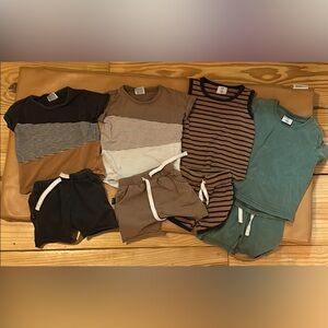 Four Olive and Scout Matching Sets size 18-24 months - Neutral Tones